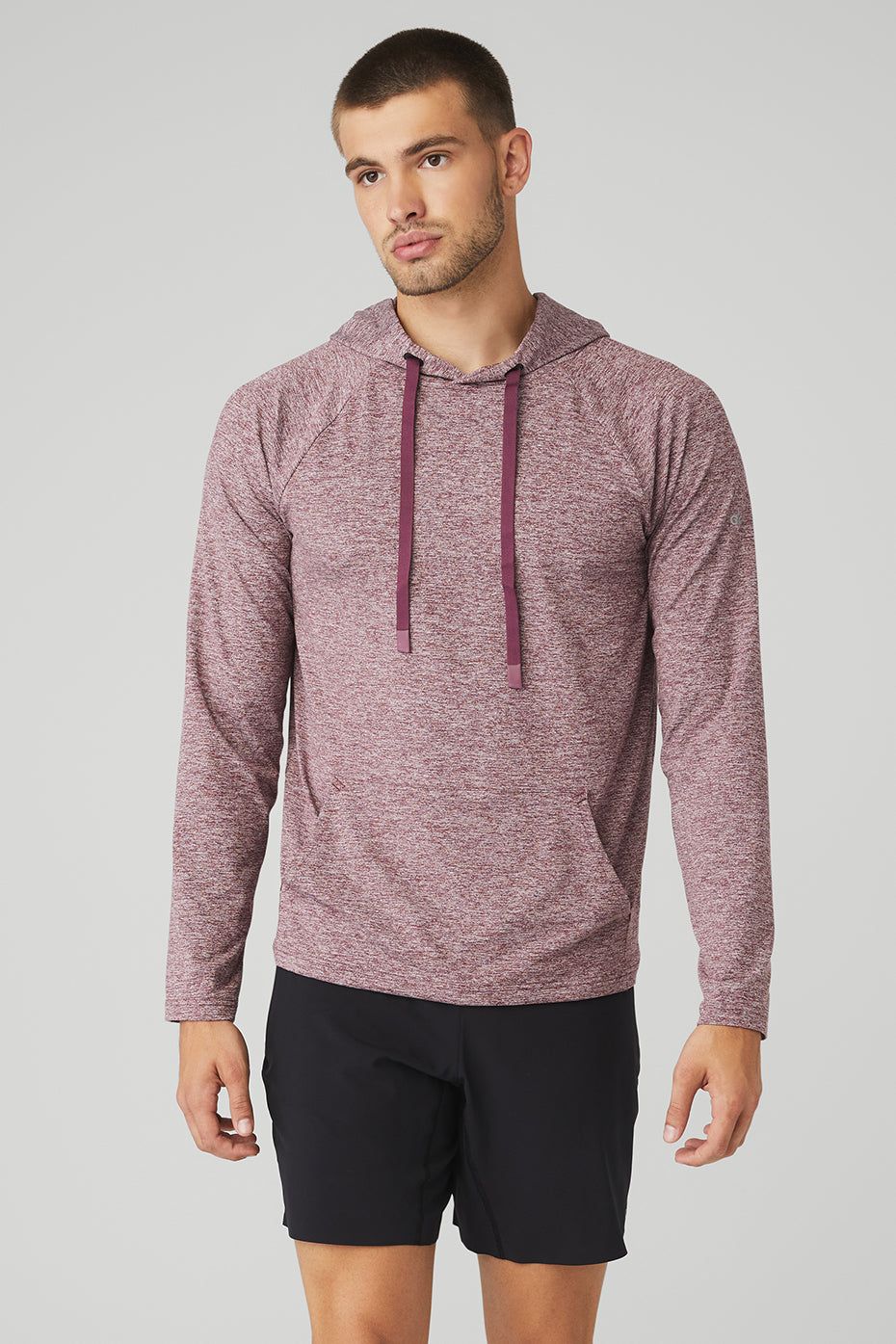 The Conquer Hoodie - Varsity Cardinal Heather sold by Alo Yoga