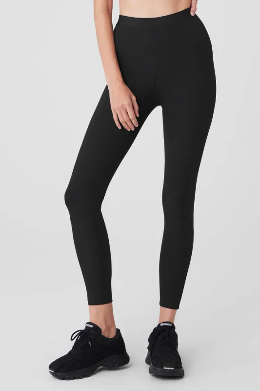 High-Waist 7/8 Run It Back Legging - Black sold by Alo Yoga