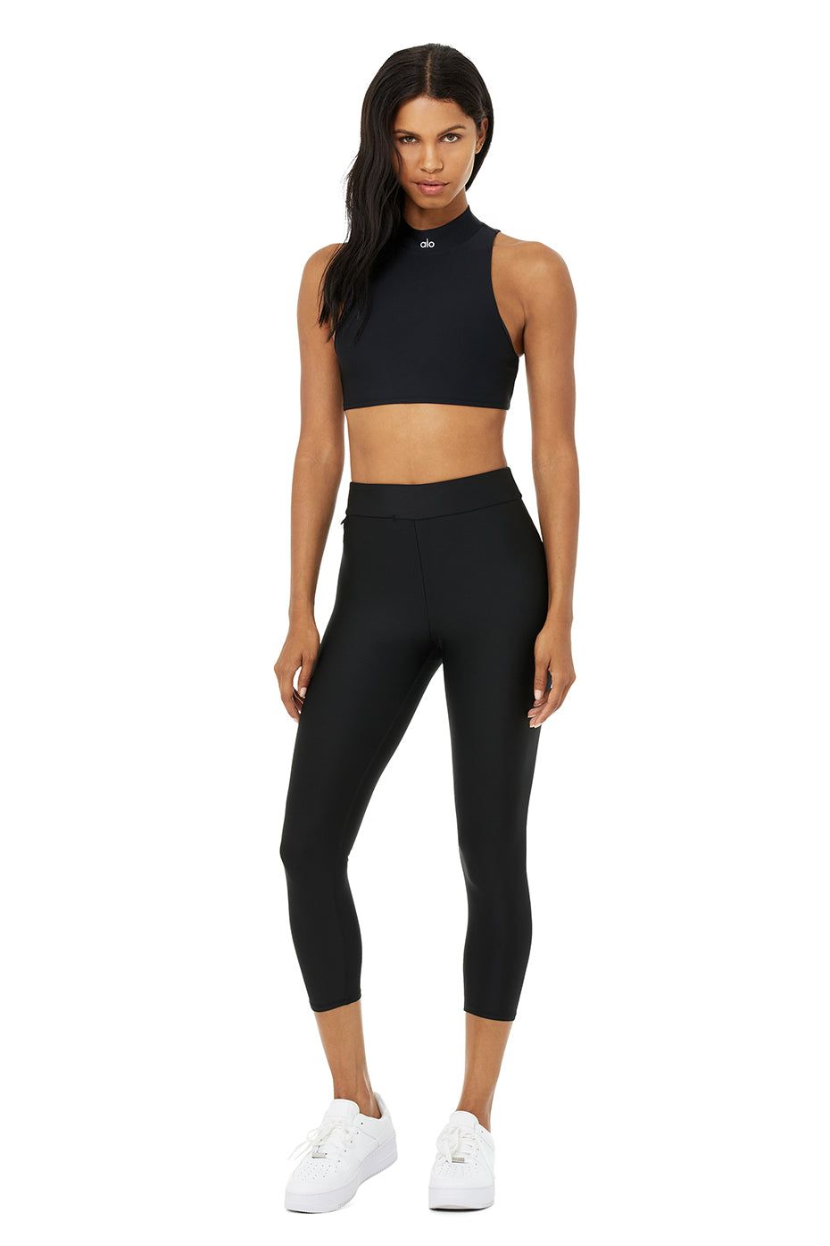 Airlift Fuse Bra Tank & Airlift High-Waist Conceal-Zip Capri Set sold by Alo Yoga product image thumbnail 4