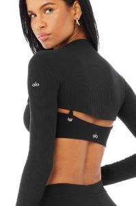 Thrill Seeker Shrug - Black sold by Alo Yoga
