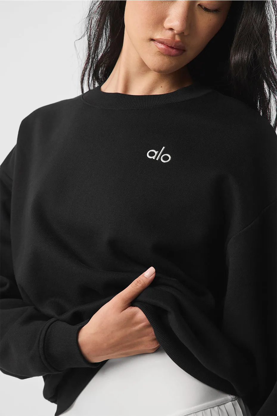 Accolade Crew Neck Pullover - Black sold by Alo Yoga product image thumbnail 4