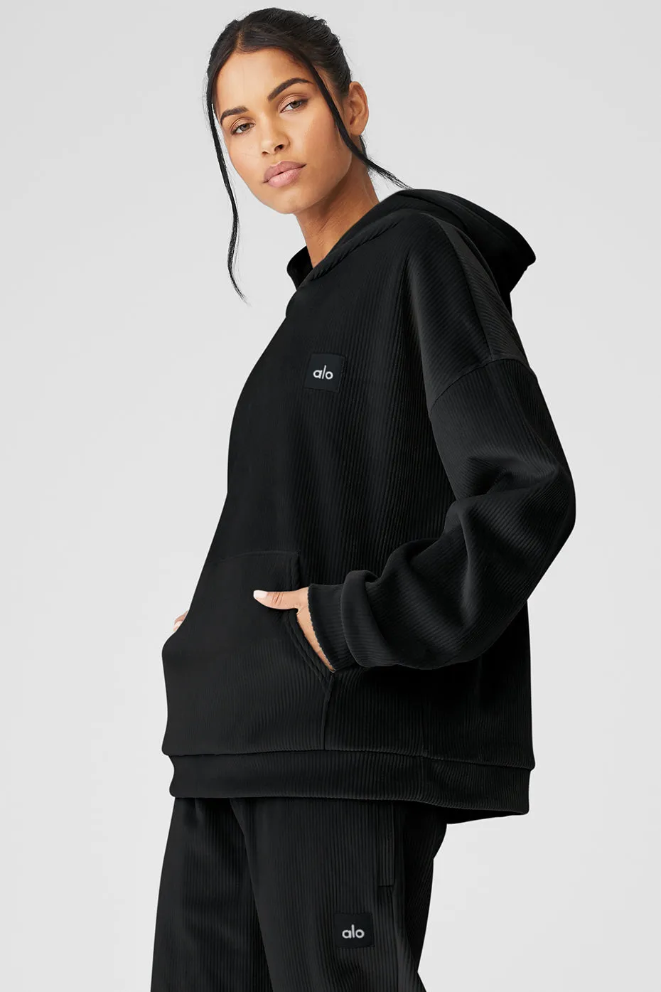 Velour Baller Hoodie - Black sold by Alo Yoga product image thumbnail 3
