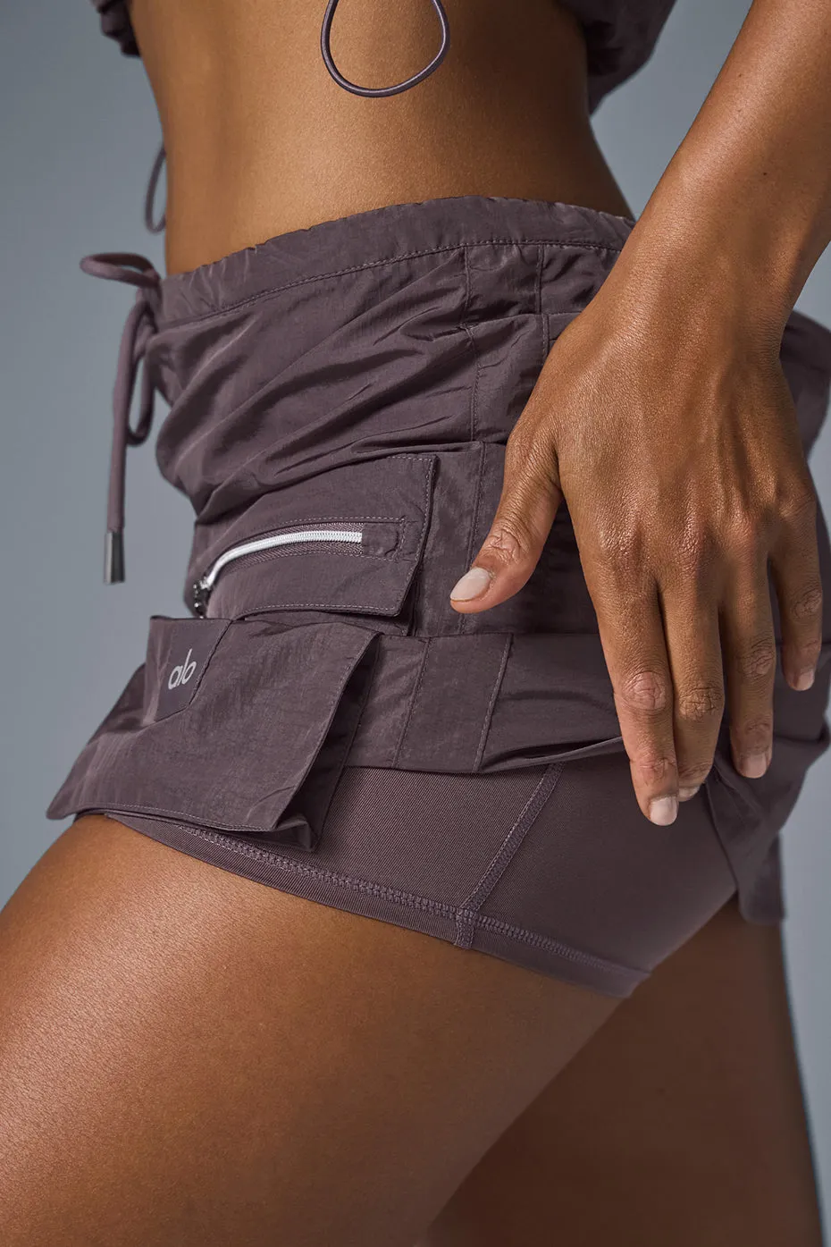 Crinkle Surplus Mini Skirt - Raisinette sold by Alo Yoga product image thumbnail 5