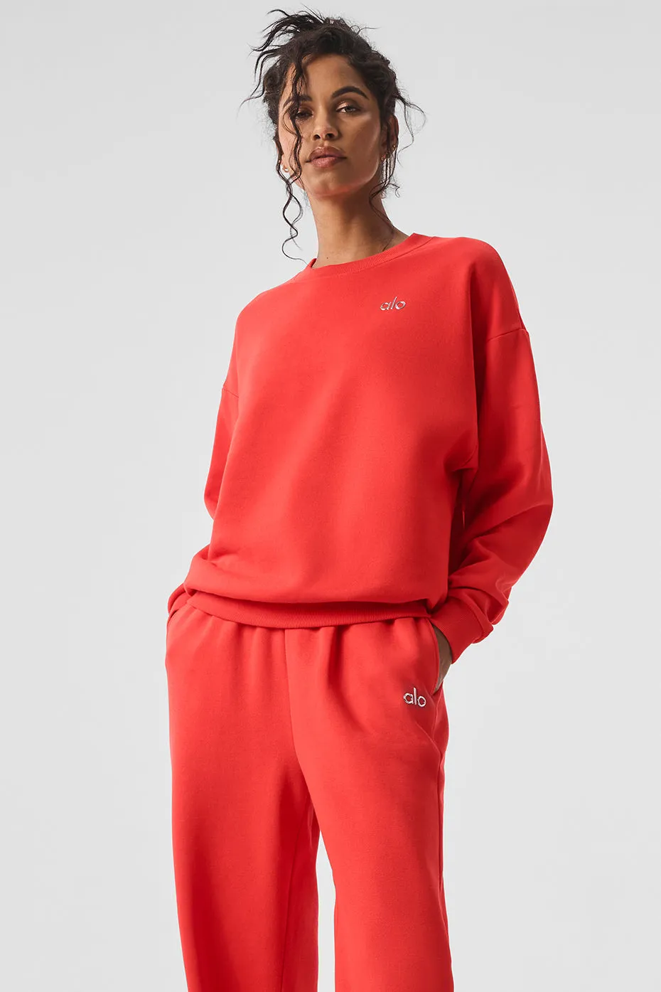 Accolade Crew Neck Pullover - Red Hot Summer sold by Alo Yoga product image thumbnail 5