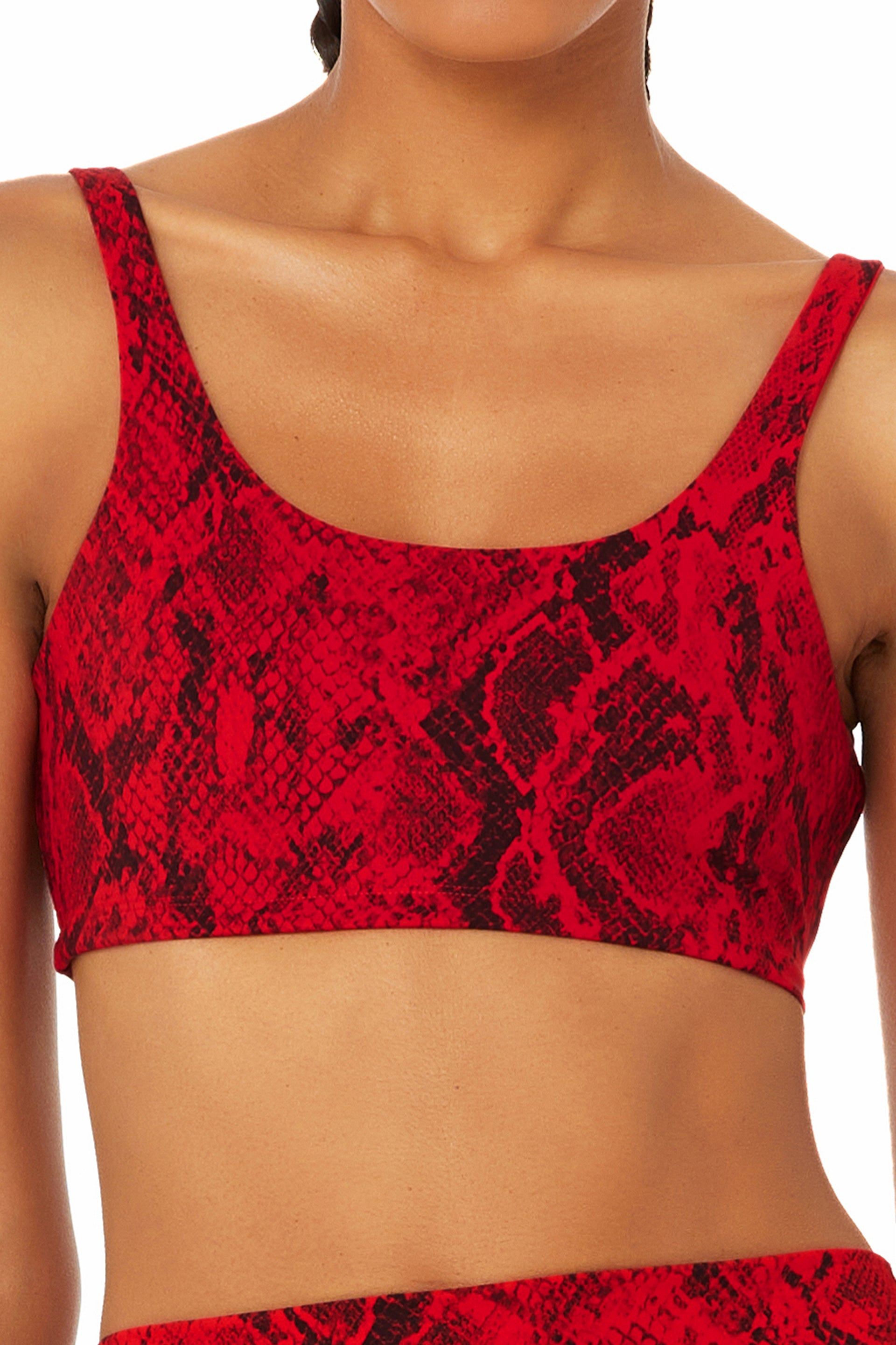 Vapor Snakeskin Bra - Red sold by Alo Yoga product image thumbnail 4