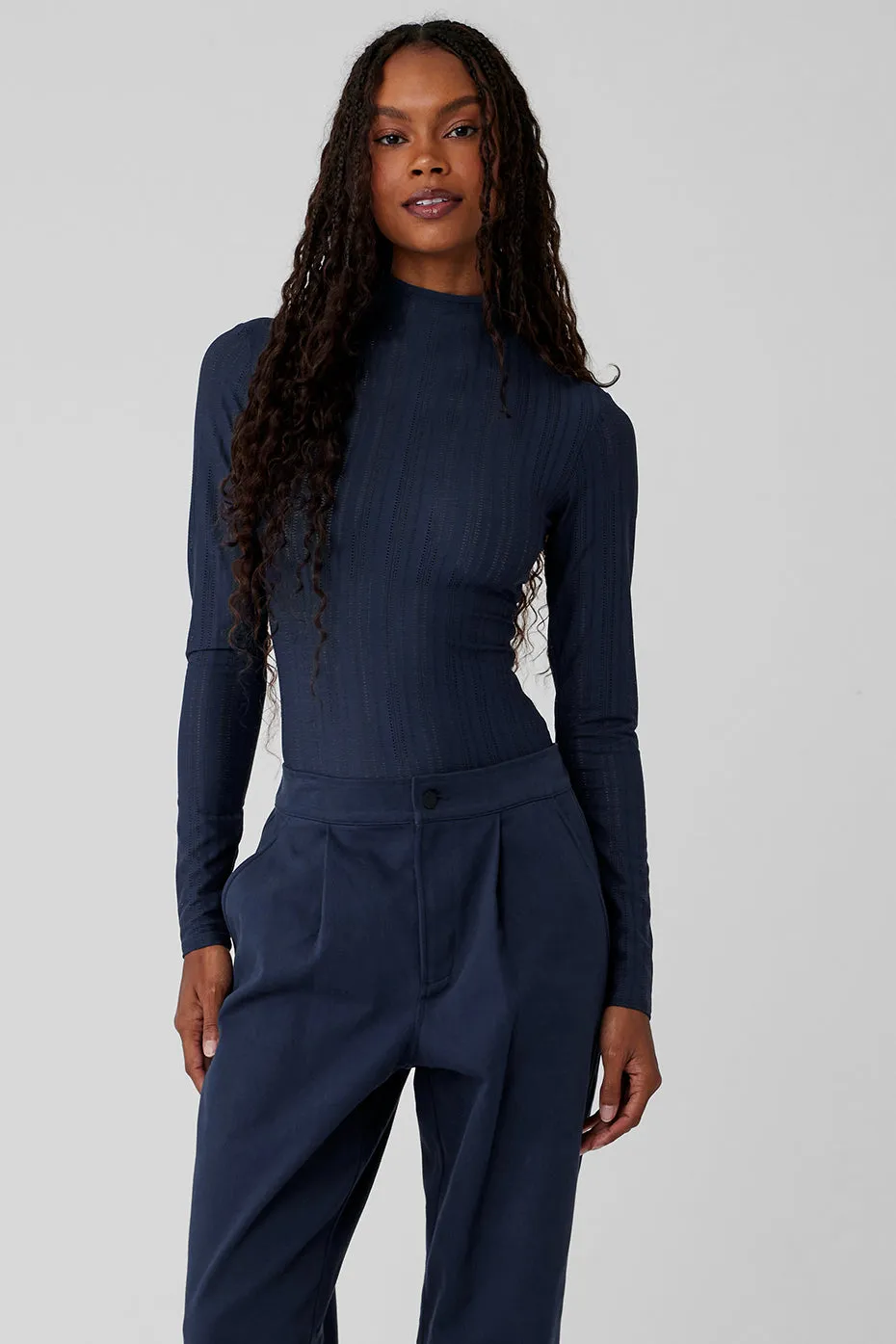 Euphoria Long Sleeve Bodysuit - Navy | Parallel
