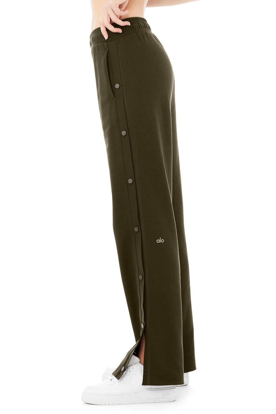 Courtside Tearaway Snap Pant - Dark Olive sold by Alo Yoga product image thumbnail 3
