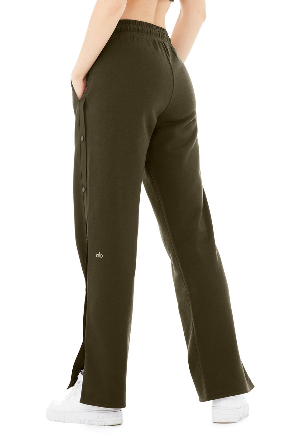Courtside Tearaway Snap Pant - Dark Olive sold by Alo Yoga product image thumbnail 2