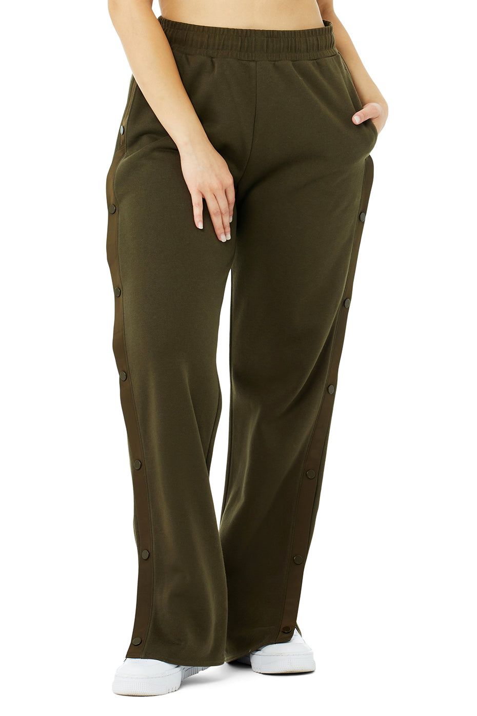 Courtside Tearaway Snap Pant - Dark Olive sold by Alo Yoga product image thumbnail 5