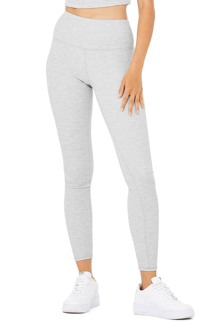 High-Waist Micro Waffle LowKey Legging - Athletic Heather