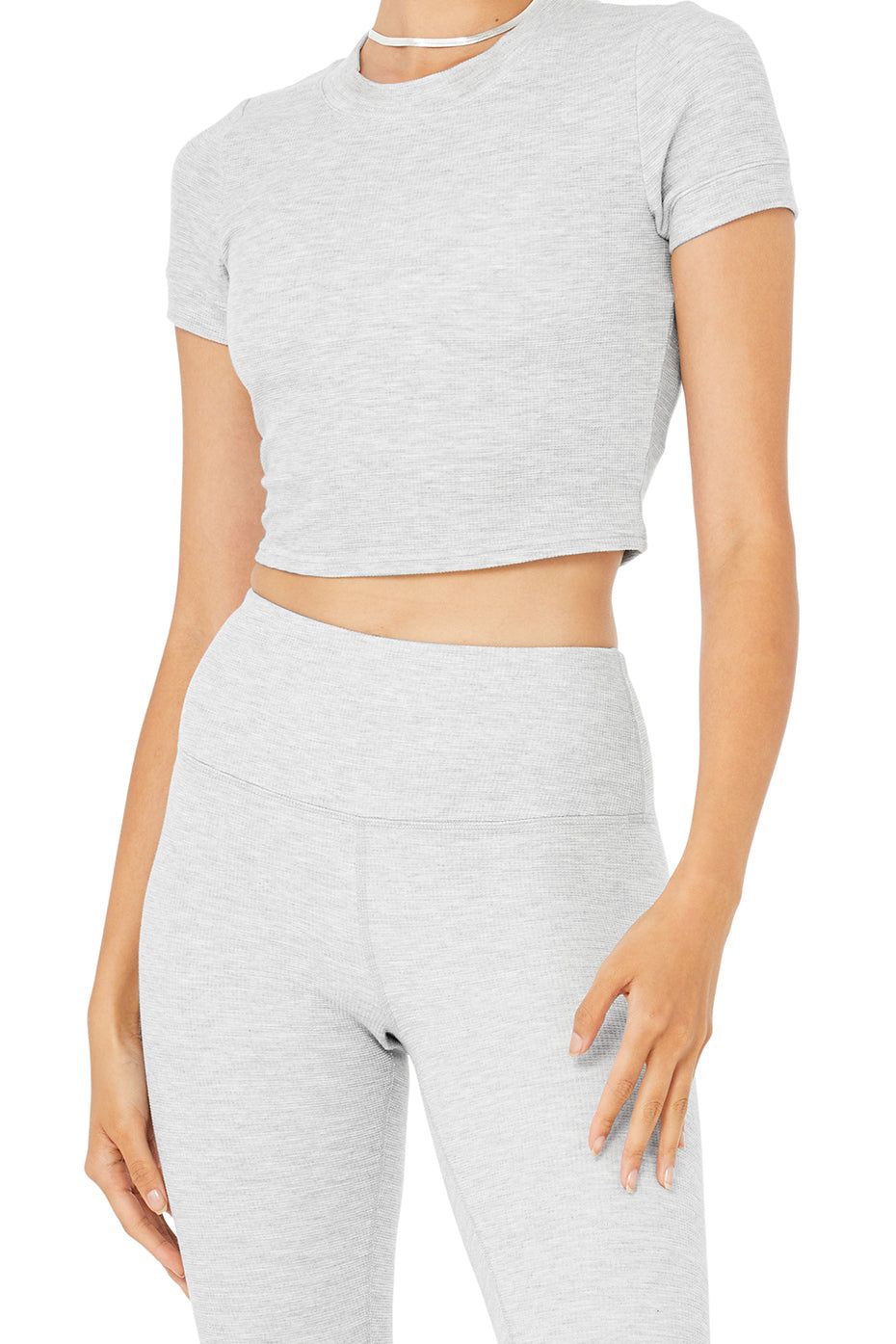 レッグウェア Alo HighWaist MicroWaffle LowKey Legging High-Waist Micro Waffle LowKey Legging - Athletic Heather