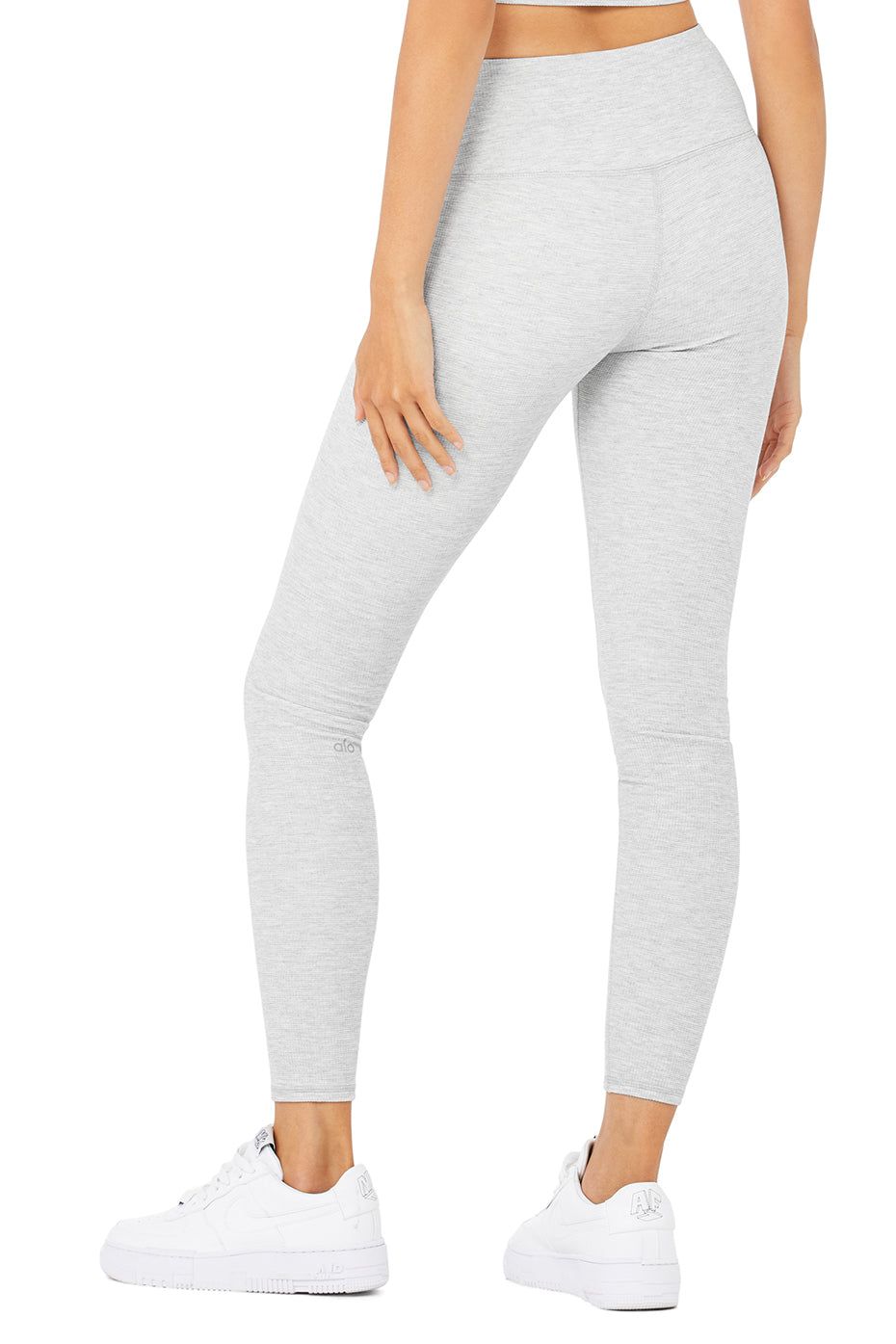 High-Waist Micro Waffle LowKey Legging - Athletic Heather Grey sold by Alo Yoga product image thumbnail 2