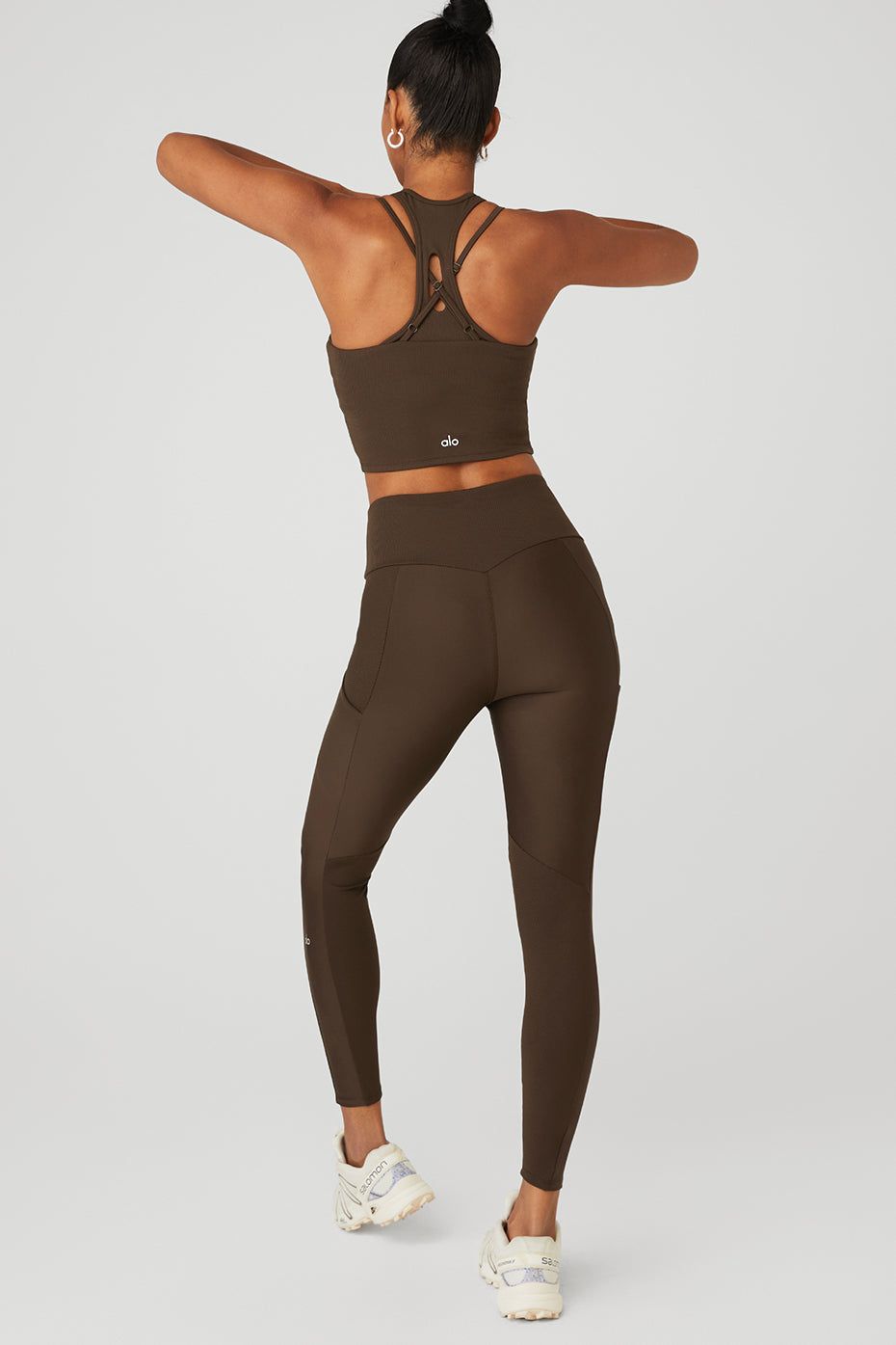 Ribbed Airlift Enchanted Bra Tank & Ribbed Airlift High-Waist 7/8 Enchanted Legging Set sold by Alo Yoga product image thumbnail 6