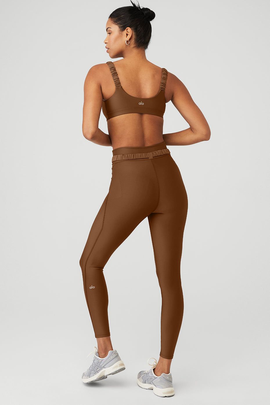 Airlift Charmer Bra & Airlift High-Waist 7/8 Charmer Legging Set - Cinnamon Brown sold by Alo Yoga product image thumbnail 2