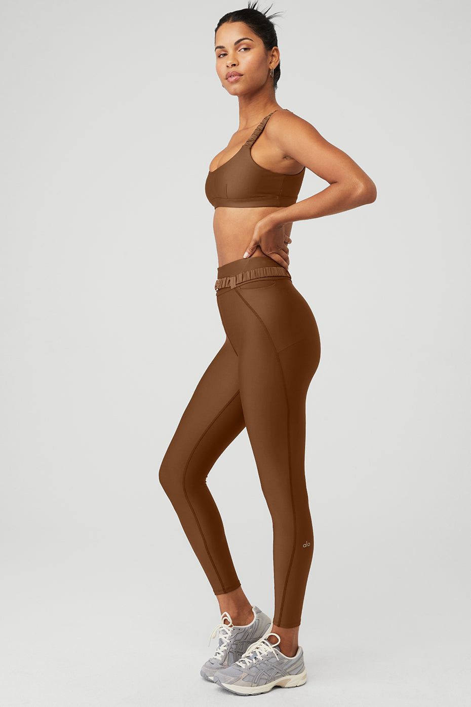 Airlift Charmer Bra & Airlift High-Waist 7/8 Charmer Legging Set - Cinnamon Brown sold by Alo Yoga product image thumbnail 3