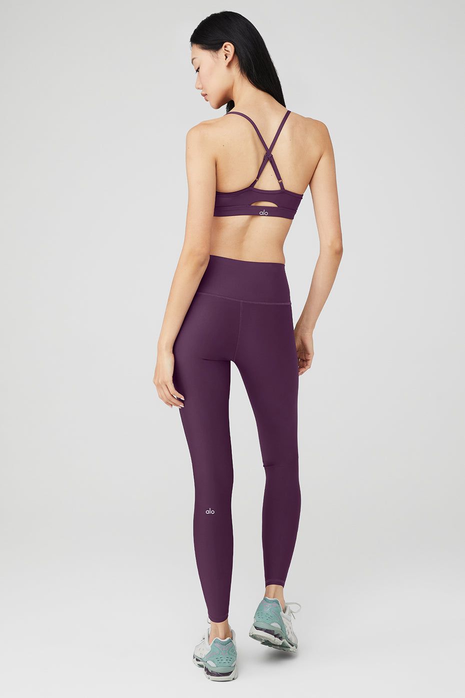 Airlift Intrigue Bra & High-Waist Airlift Legging Set - Dark Plum sold by Alo Yoga product image thumbnail 2