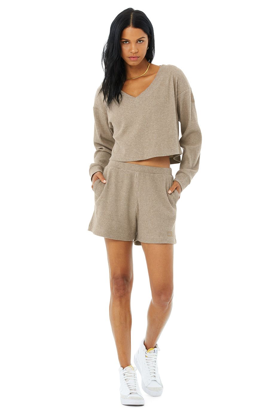 Muse V-Neck Pullover & Muse Short Set sold by Alo Yoga