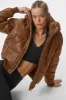 Faux Leather Boss Puffer - Cinnamon Brown sold by Alo Yoga