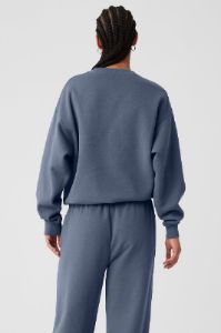 Accolade Crew Neck Pullover - Bluestone sold by Alo Yoga