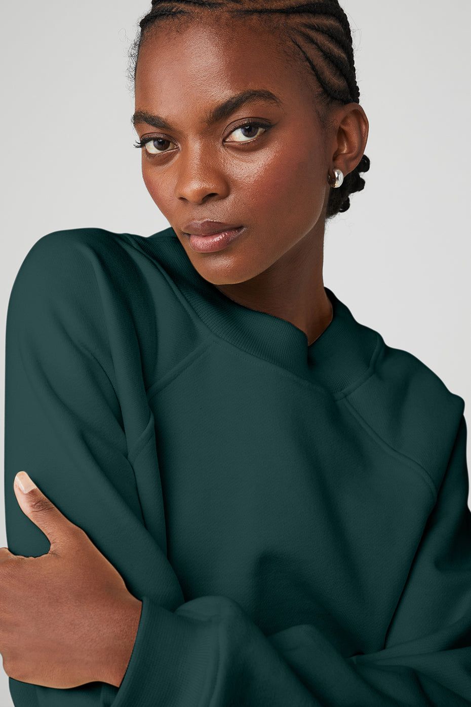 Heavy Weight Free Time Crew Neck Pullover - Midnight Green sold by Alo Yoga product image thumbnail 4