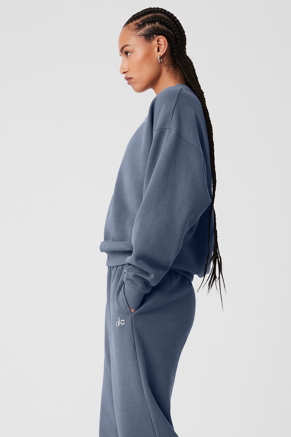 Accolade Crew Neck Pullover - Bluestone sold by Alo Yoga product image thumbnail 3