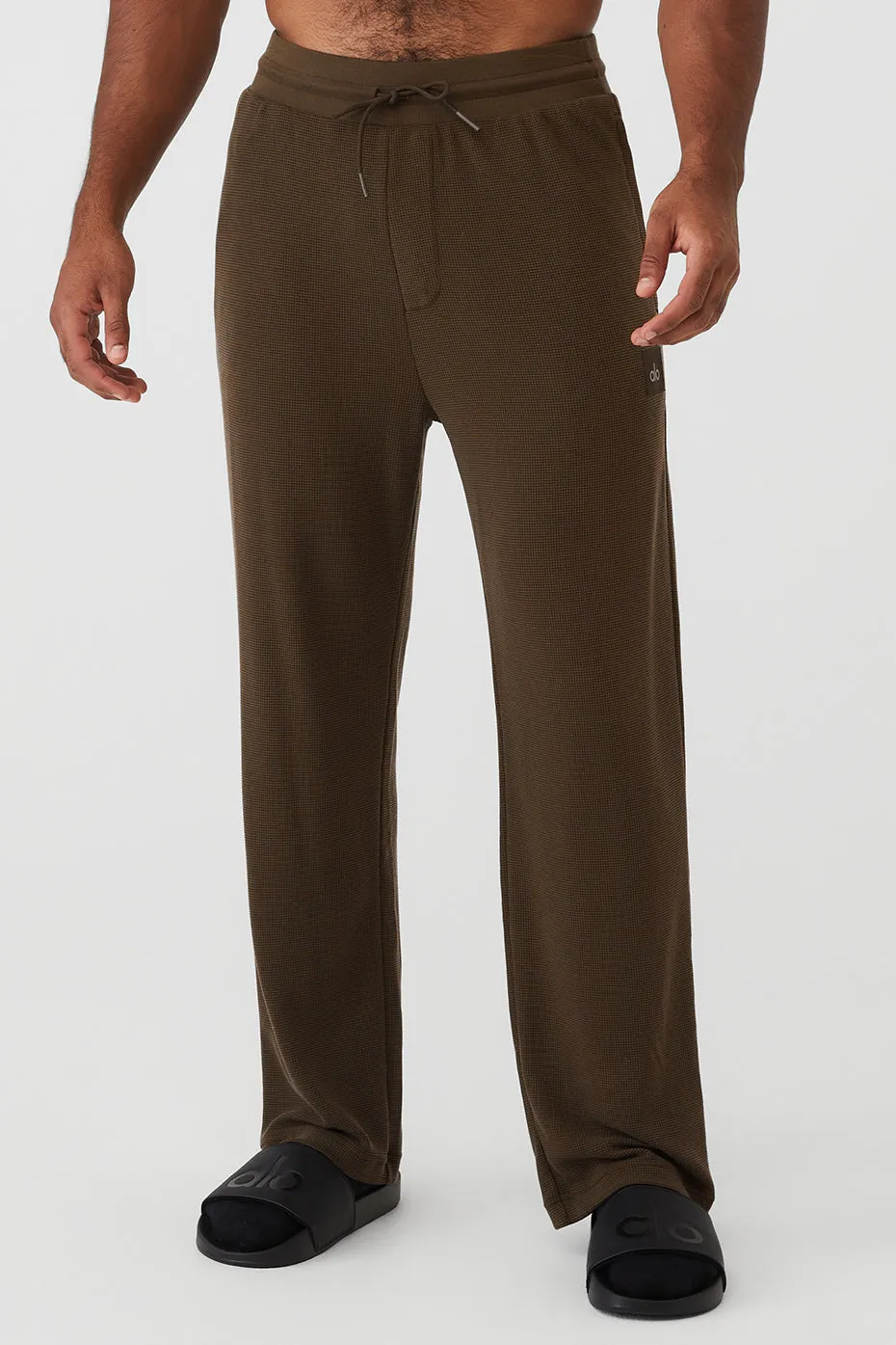 Micro Waffle Fast Break Sweatpant - Espresso sold by Alo Yoga