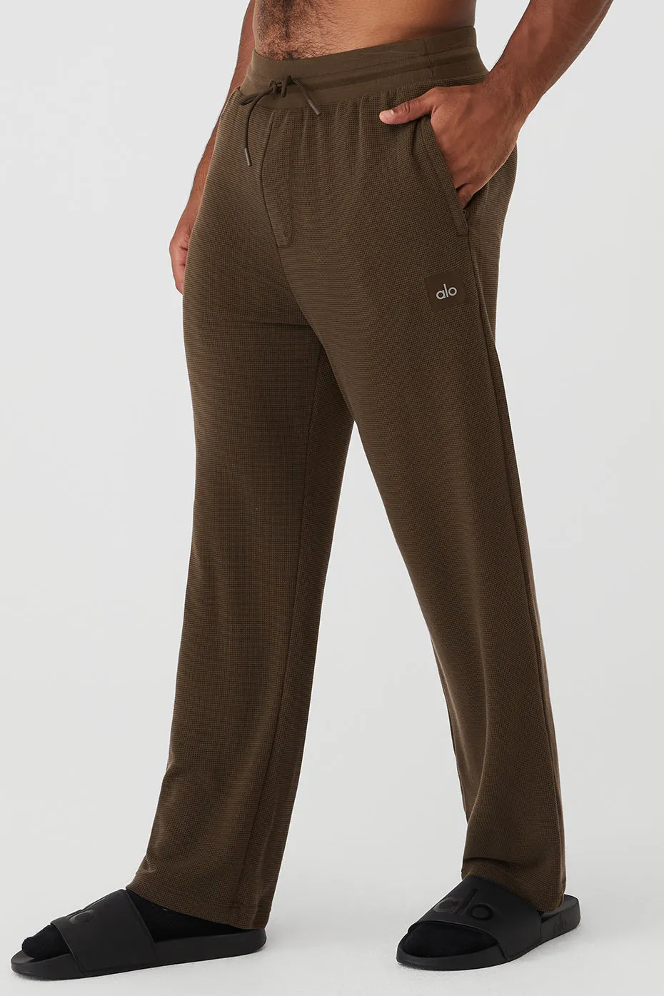 Micro Waffle Fast Break Sweatpant - Espresso sold by Alo Yoga product image thumbnail 3