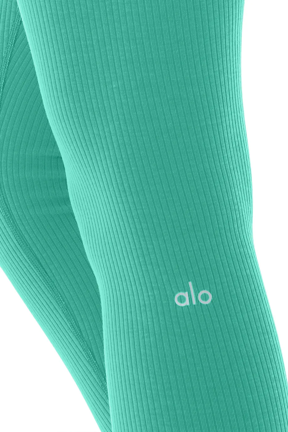 Ribbed High-Waist 7/8 Blissful Legging - Ocean Teal sold by Alo Yoga product image thumbnail 4