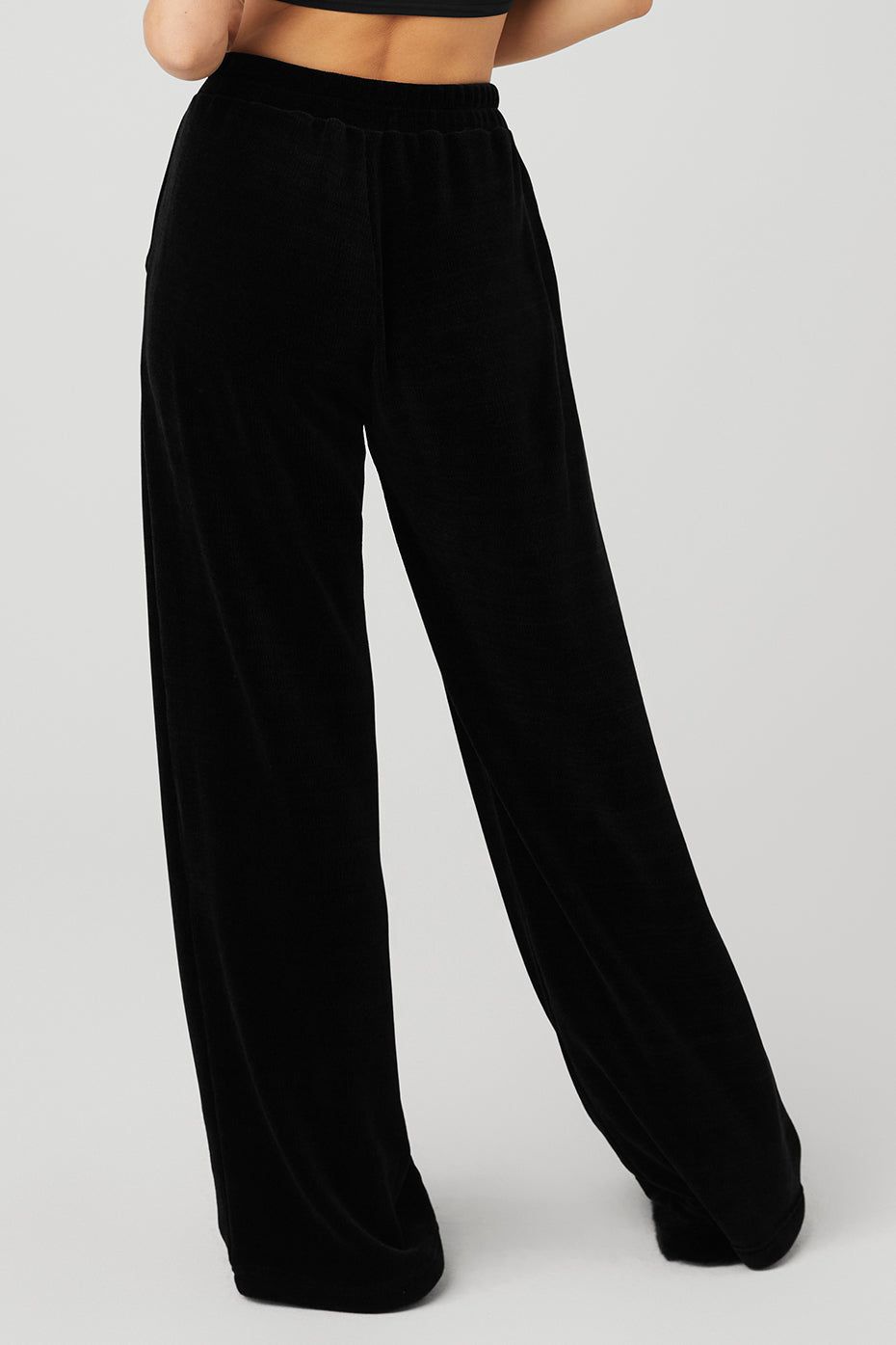 Chenille High-Waist Wide Leg Chalet Pant - Black sold by Alo Yoga product image thumbnail 2