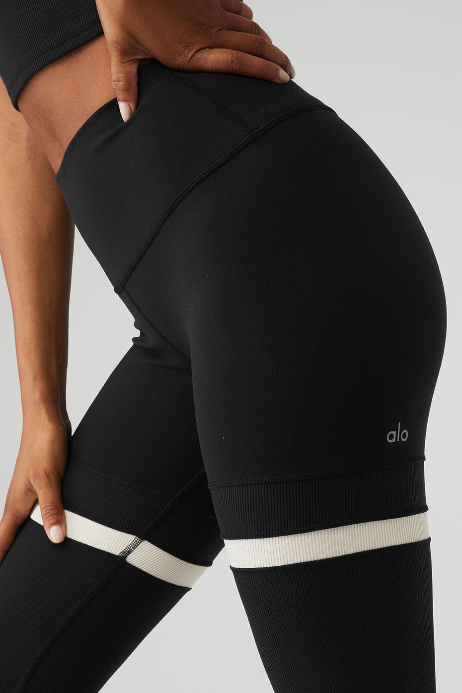 High-Waist Legit Legging - Black/Bone sold by Alo Yoga product image thumbnail 4
