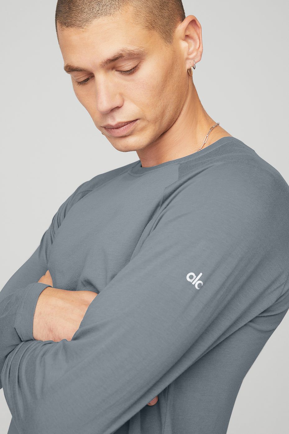 Triumph Long Sleeve Tee - Steel Blue sold by Alo Yoga product image thumbnail 4