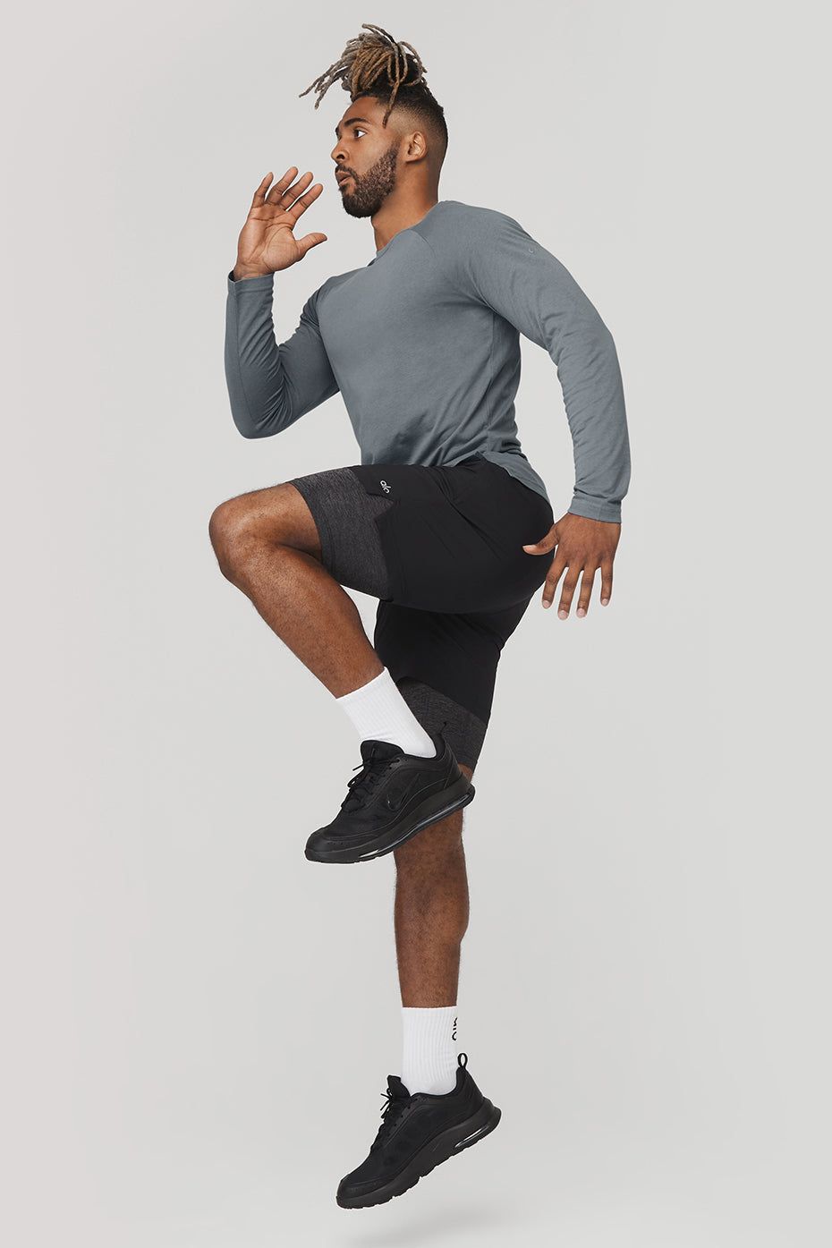 Triumph Long Sleeve Tee - Steel Blue sold by Alo Yoga product image thumbnail 5