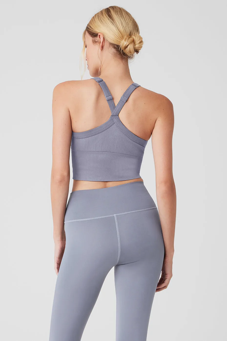 Seamless Ribbed Favorite Bra Tank - Fog sold by Alo Yoga product image thumbnail 2