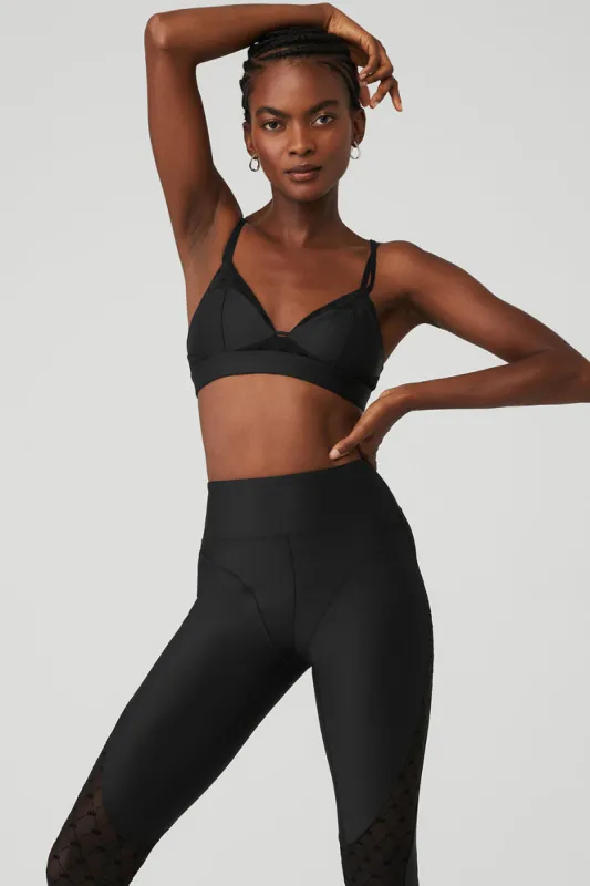 Airlift Mesh Celeste Bra - Black sold by Alo Yoga