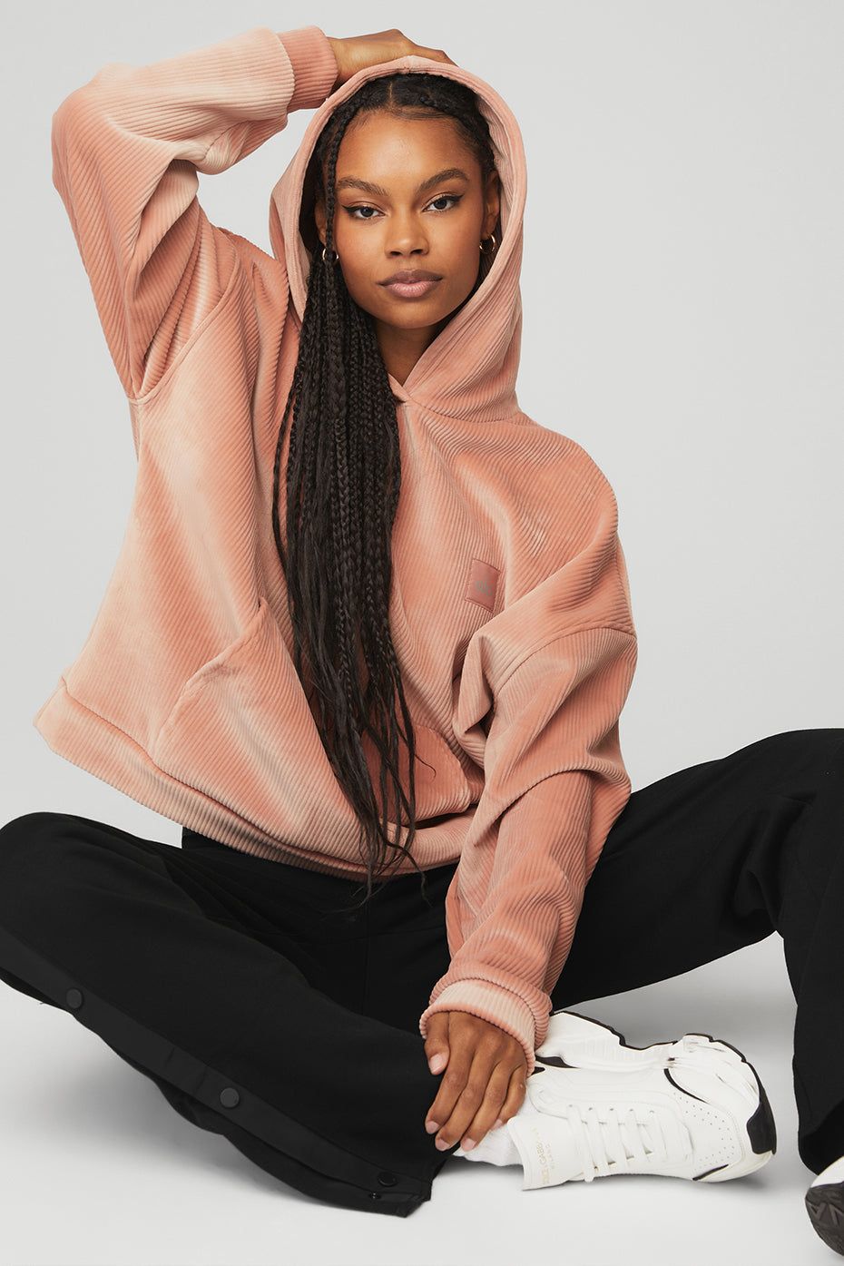 Velour Baller Hoodie - Soft Clay sold by Alo Yoga product image thumbnail 4