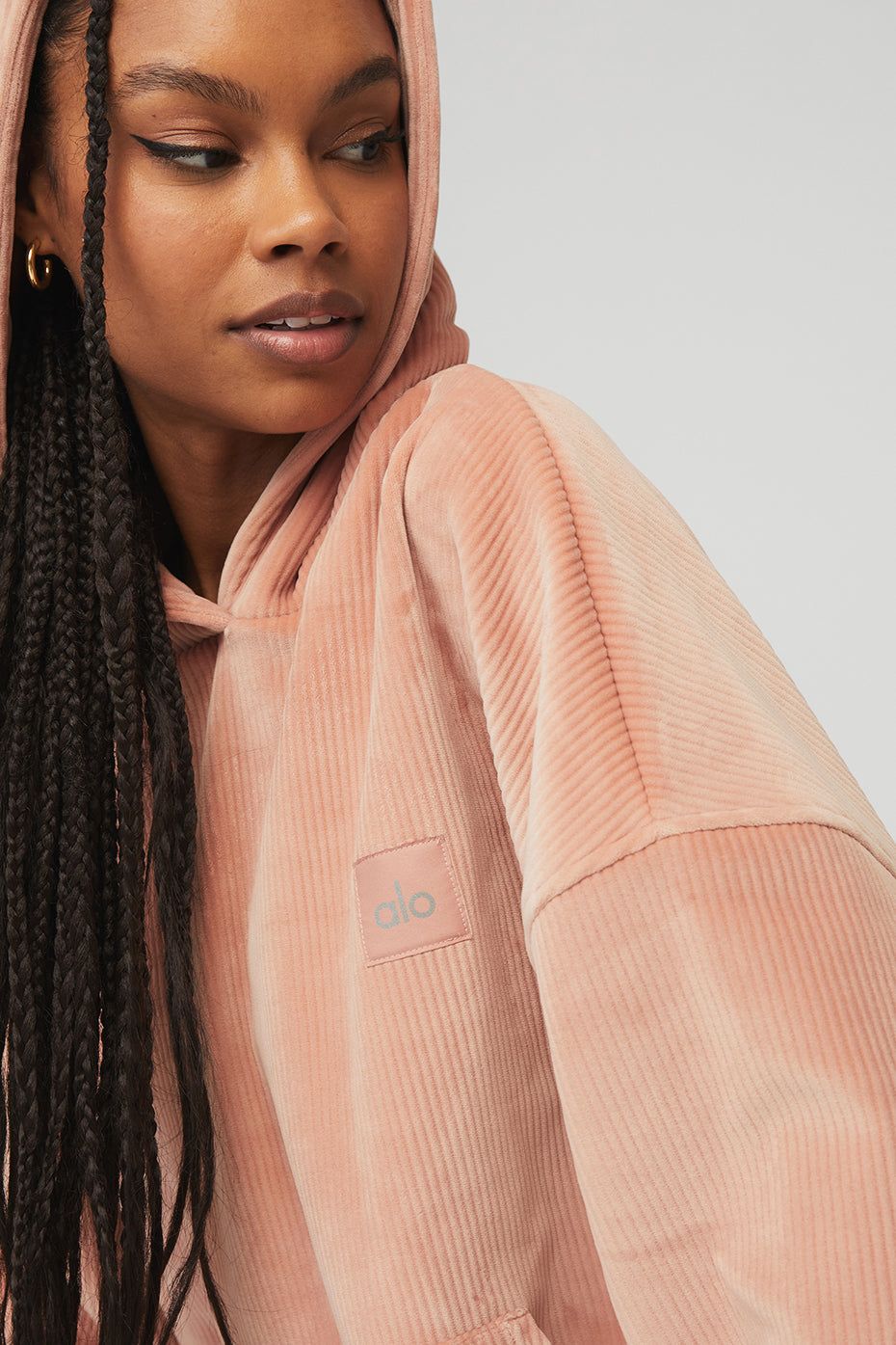 Velour Baller Hoodie - Soft Clay sold by Alo Yoga product image thumbnail 5