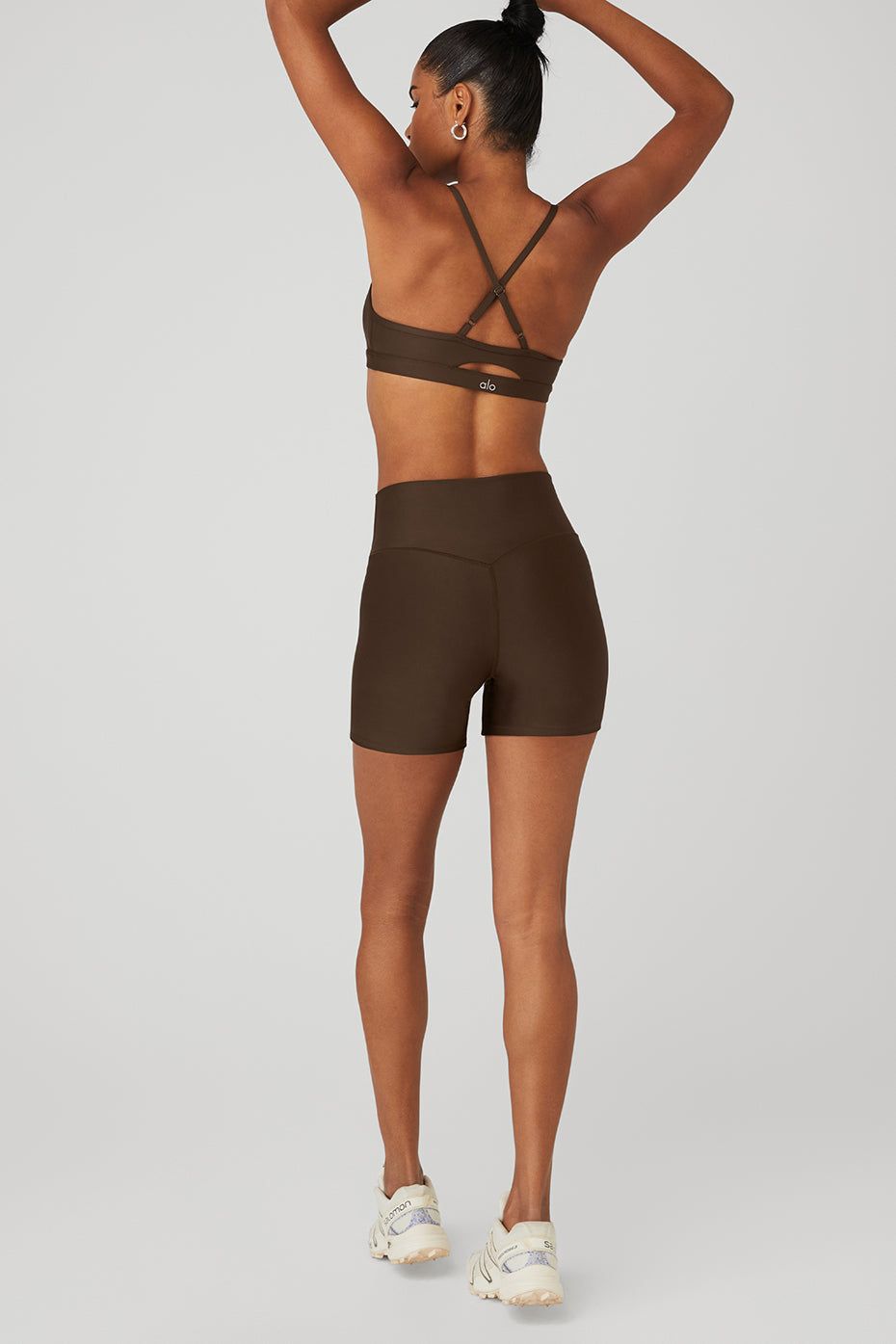 Airlift Intrigue Bra & 5" Airlift Energy Short Set - Espresso sold by Alo Yoga product image thumbnail 2