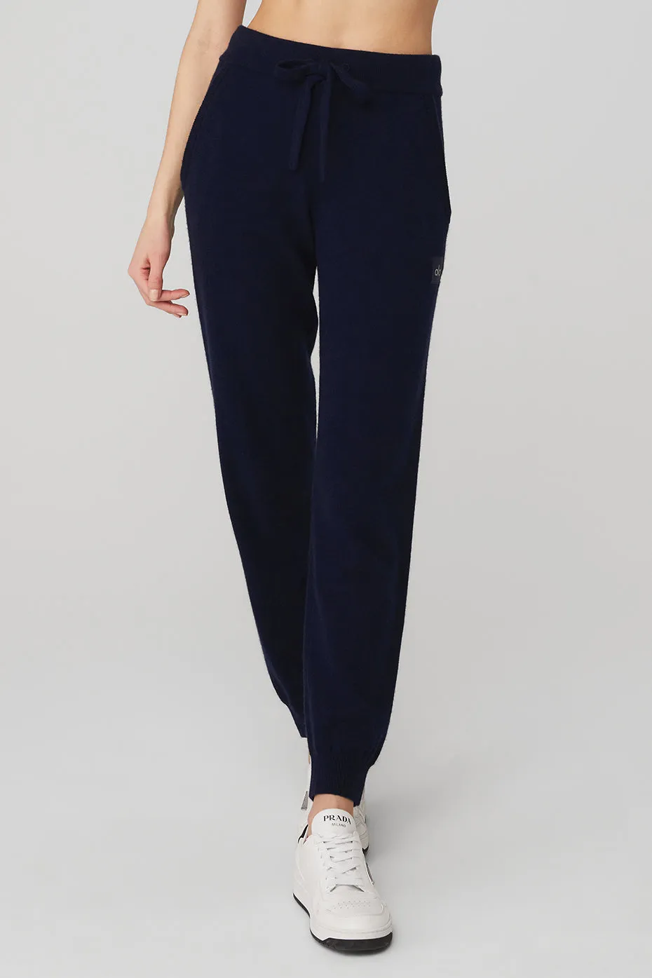 High-Waist Cashmere Jet Set Pant - Navy sold by Alo Yoga
