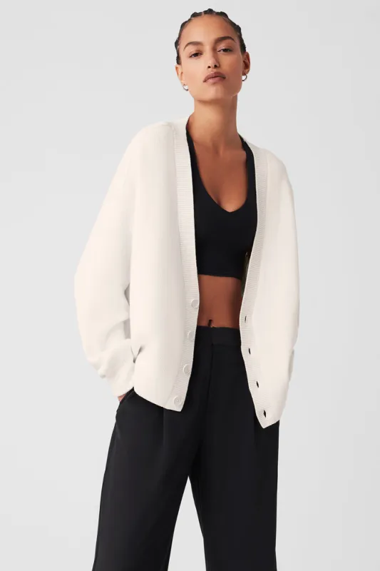 Scholar Cardigan Sweater - Ivory sold by Alo Yoga