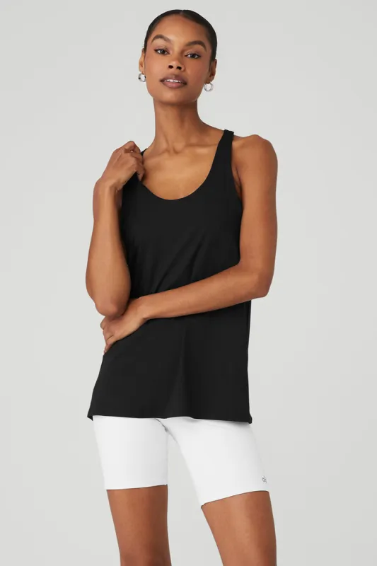 Don't Get It Twisted Tank - Black sold by Alo Yoga