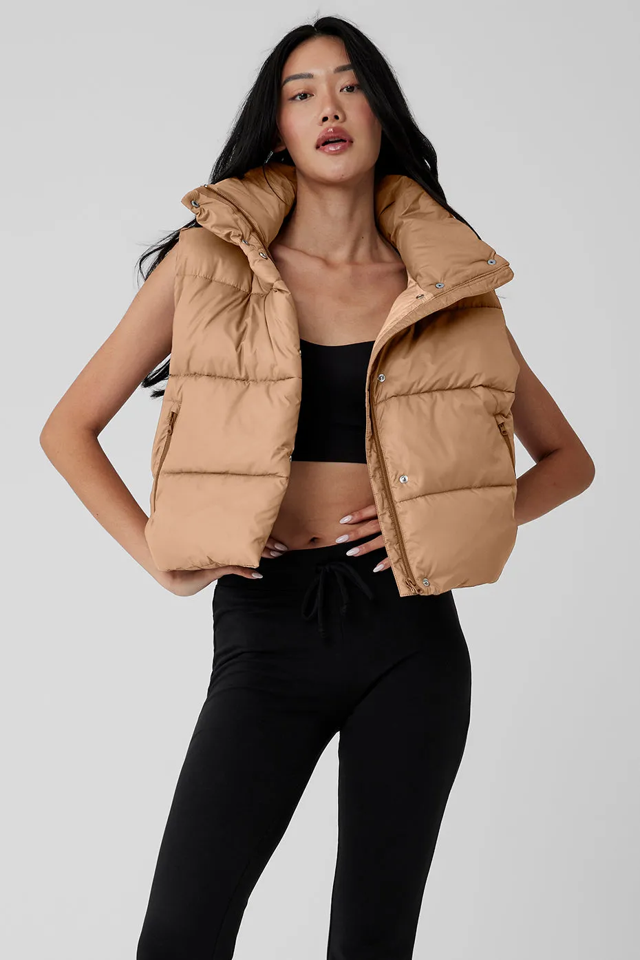 ◆ALO Yoga◆ GOLD RUSH PUFFER VEST Gold Rush Puffer Vest - Black | Alo Yoga