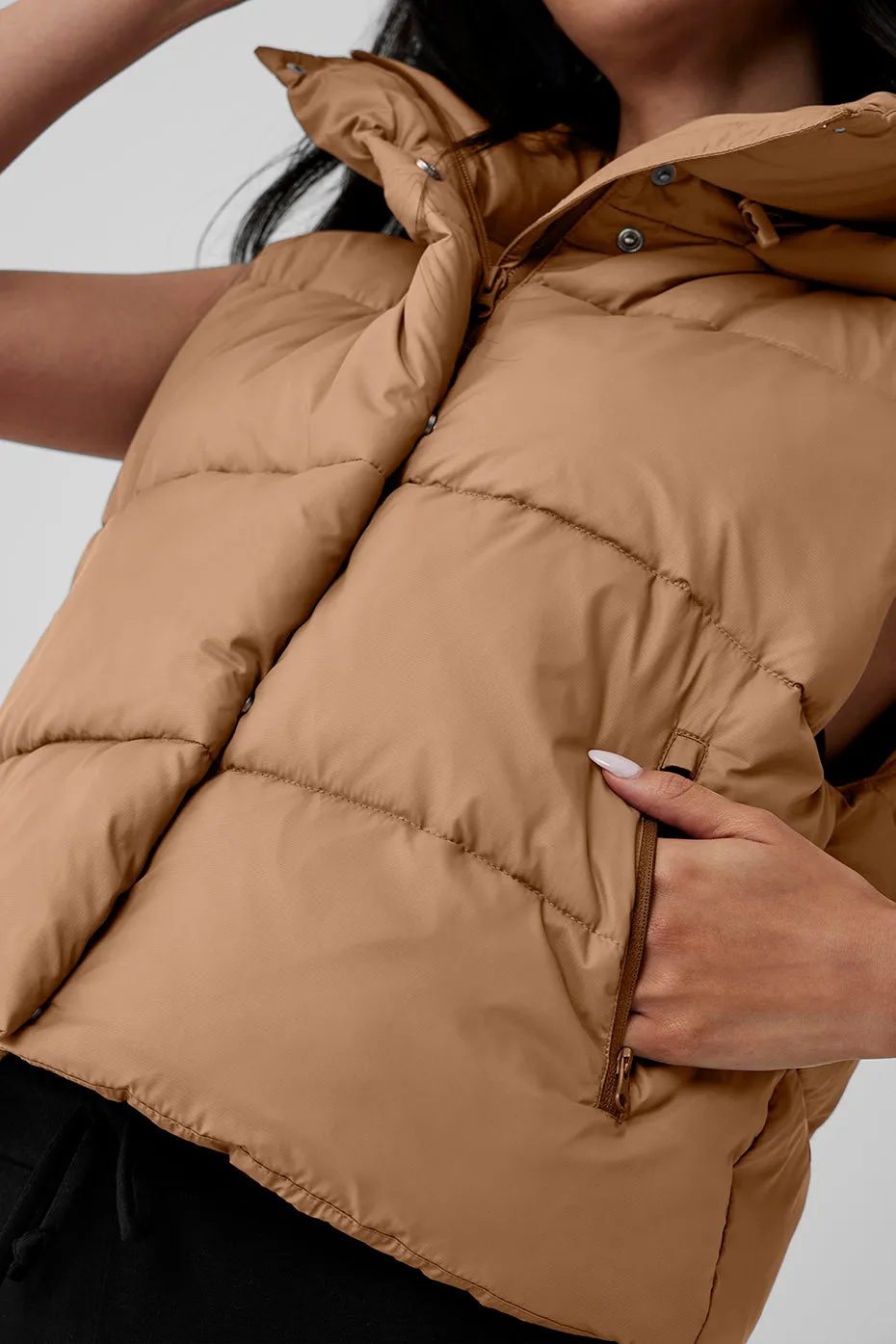 Gold Rush Puffer Vest - Toasted Almond | Parallel