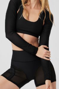 Airlift Advantage Racerback Bra, Airlift Heat Wave Shrug & Airlift Heat Wave 5” Biker Short Set sold by Alo Yoga