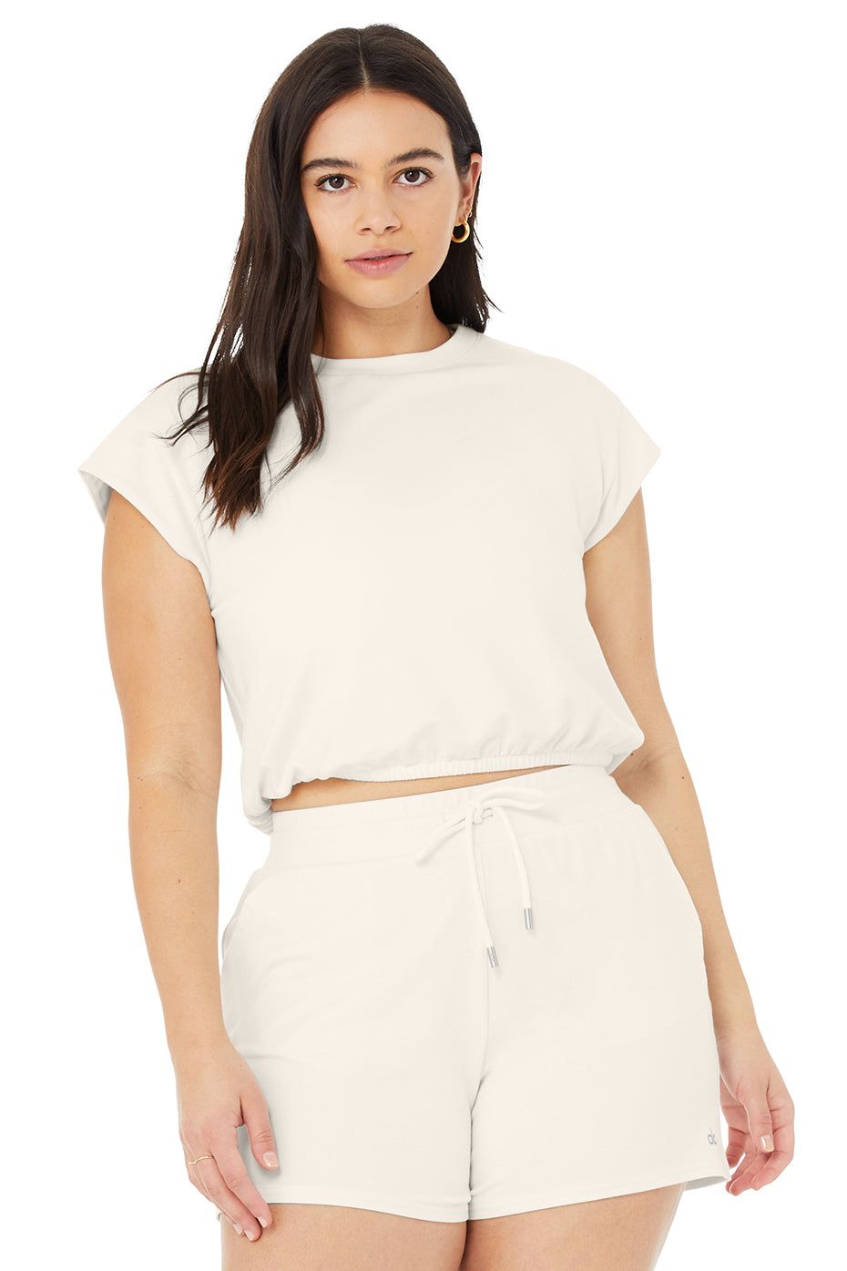 Dreamy Crop Short Sleeve - Ivory sold by Alo Yoga product image thumbnail 6