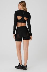 Airlift Advantage Racerback Bra, Airlift Heat Wave Shrug & Airlift Heat Wave 5” Biker Short Set sold by Alo Yoga