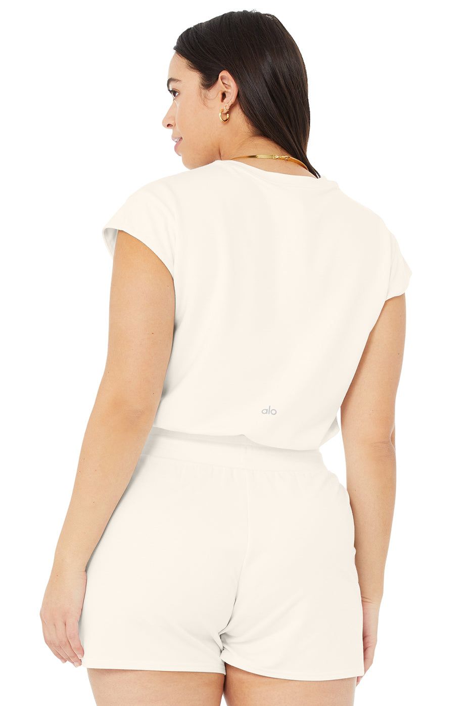 Dreamy Crop Short Sleeve - Ivory sold by Alo Yoga product image thumbnail 7