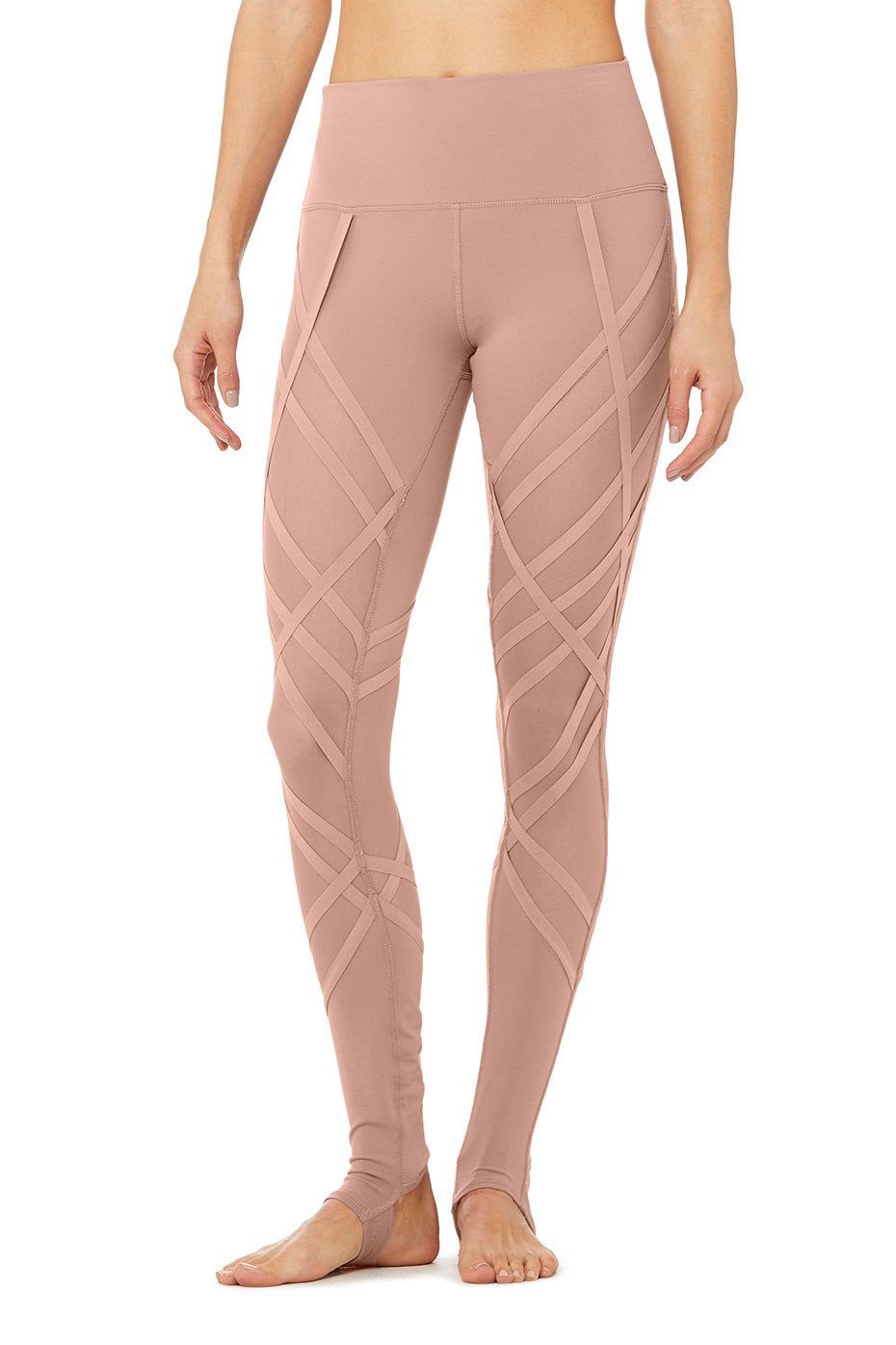 High-Waist Wrapped Stirrup Legging - Smoky Quartz sold by Alo Yoga