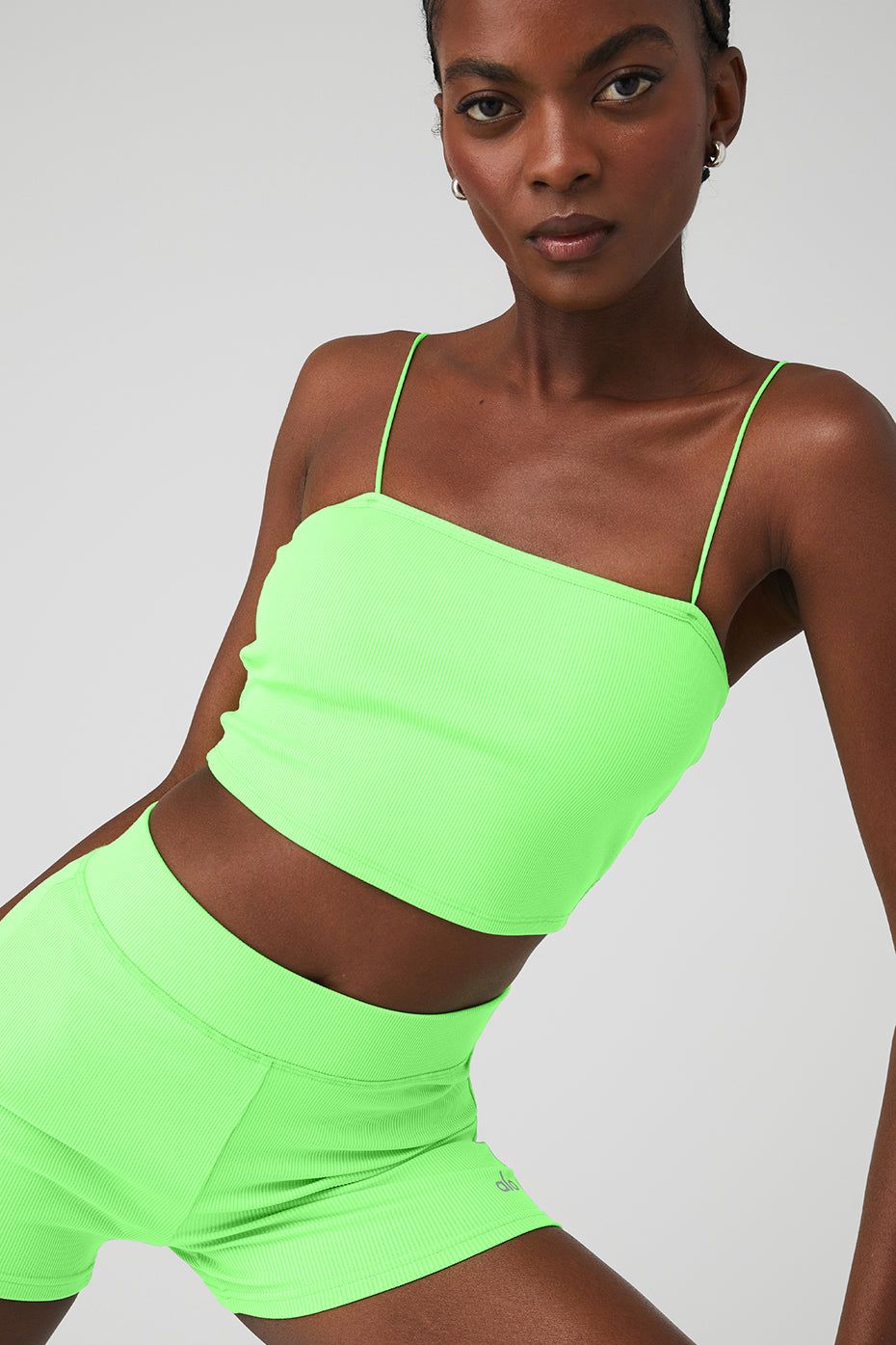 Goddess Ribbed Bandeau Top - Green Glow sold by Alo Yoga product image thumbnail 5