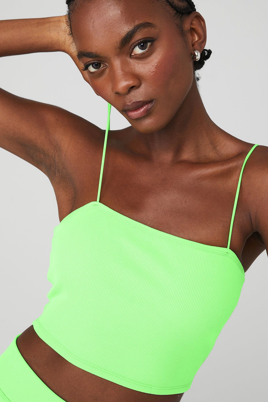 Goddess Ribbed Bandeau Top - Green Glow sold by Alo Yoga product image thumbnail 4