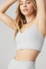 Alosoft Lavish Bra - Athletic Heather Grey sold by Alo Yoga